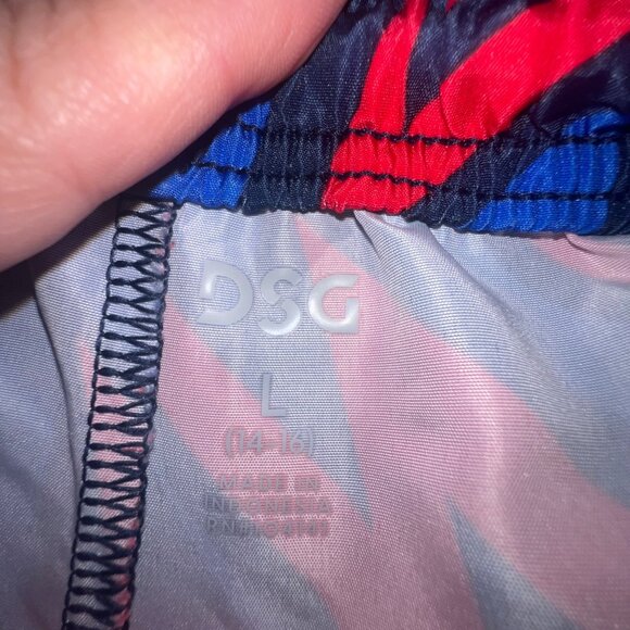 DSG Boys‎ Volley Short Print, Size Large, Red & Blue Zigzag Pattern - Picture 5 of 9